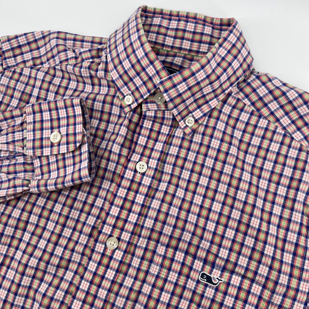 Vineyard Vines Mens XS Slim Fit Tucker Shirt Plaid Button Down Long Sleeve